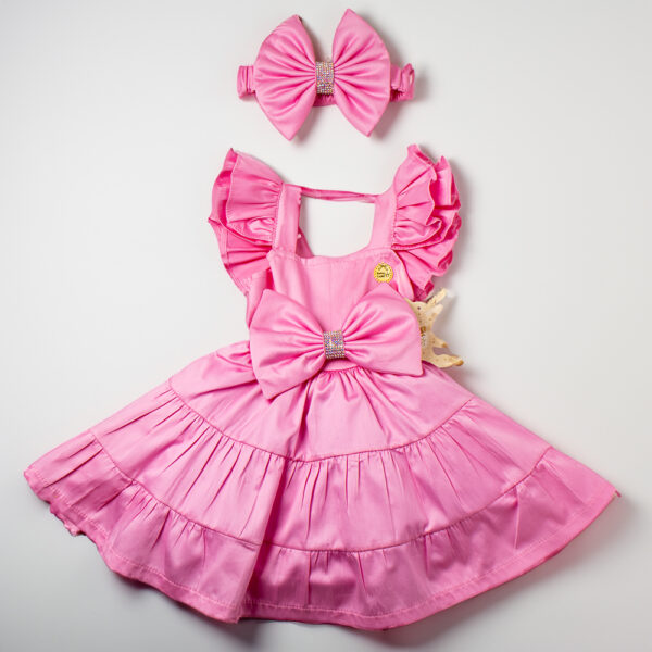 Vestido Brillos rosa + Accesorio